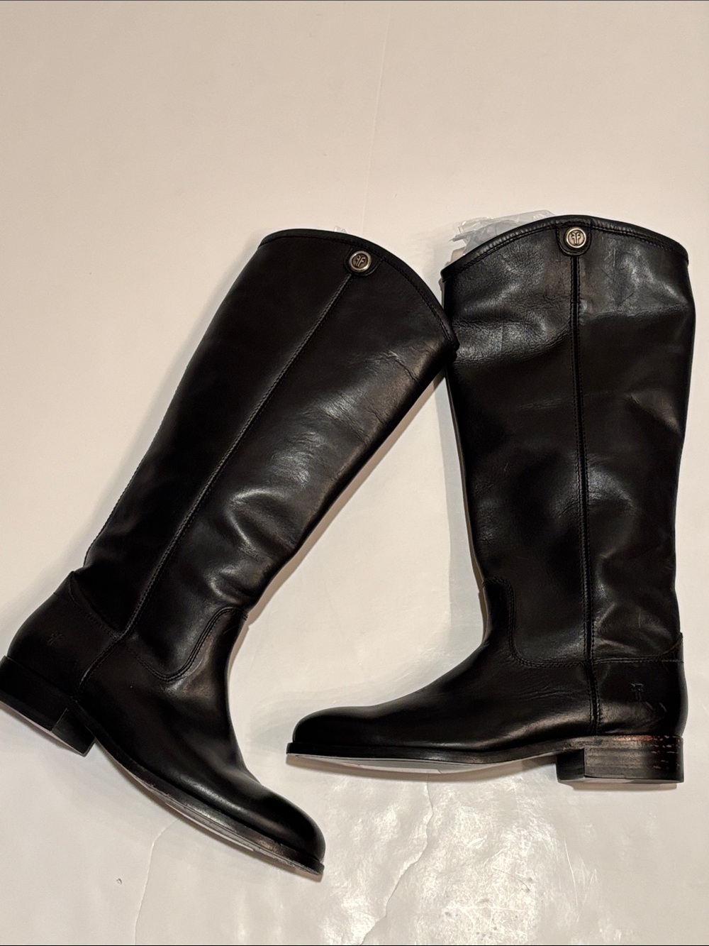 NWT Frye Black Leather Knee-High Riding Boots - Women's  6.5 nice! Hot